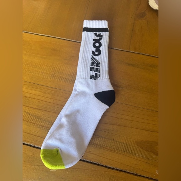 Liv Golf Mens Crew Sock White Black One Size - Picture 3 of 3